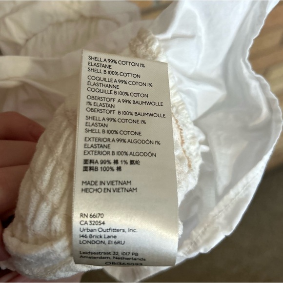 Maeve Anthropologie Smocked Ruffle Tank Ivory/White Size Small - Picture 7 of 9